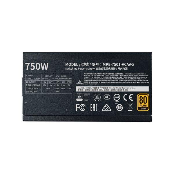 Cooler Master  MWE Gold 750 - V2 unité d'alimentation d'énergie 750 W 24-pin ATX ATX Noir 