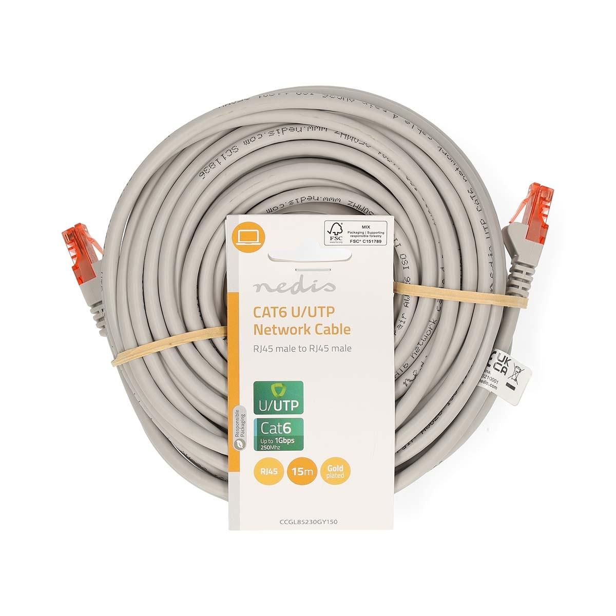 Nedis  Câble réseau CAT6 15 m 