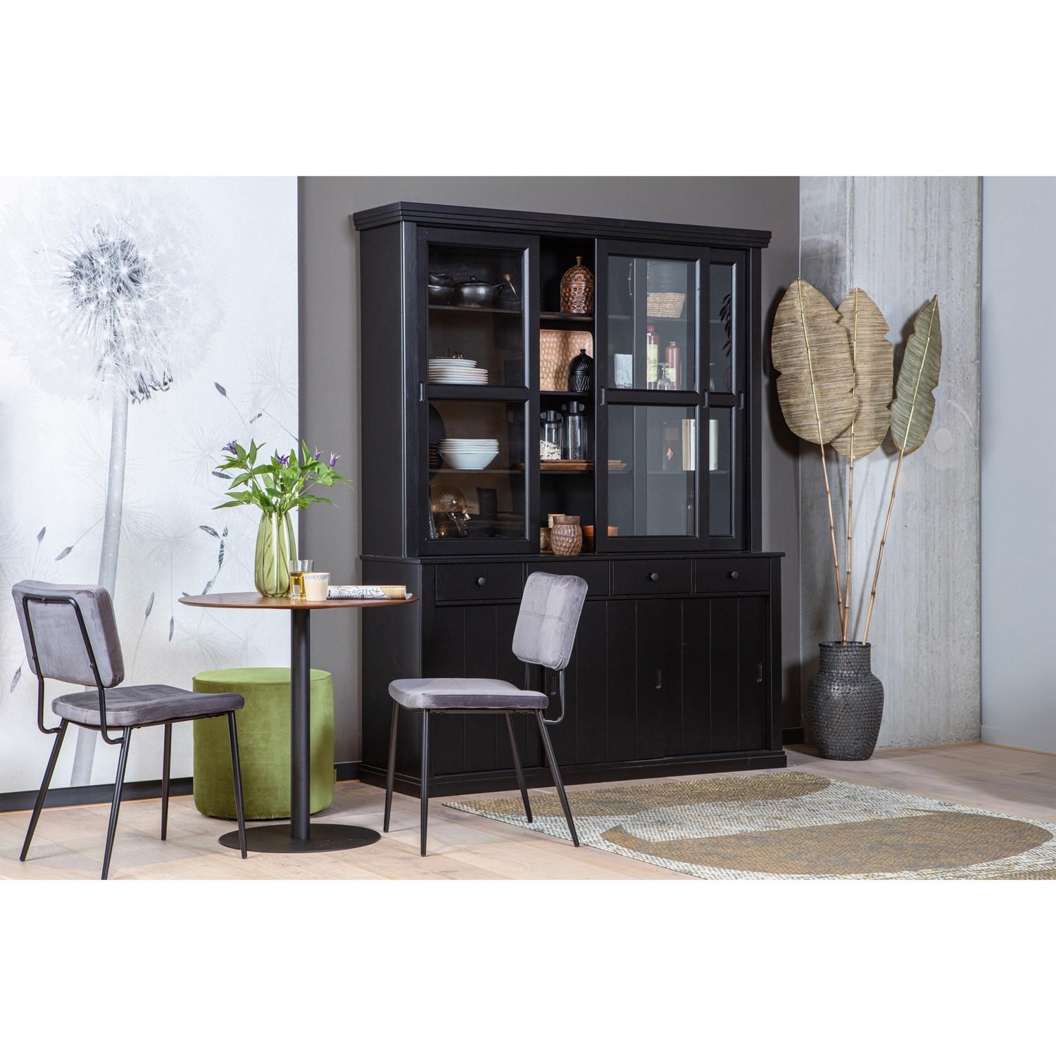 mutoni Buffetschrank Lagos Kiefer deep black 166x214  