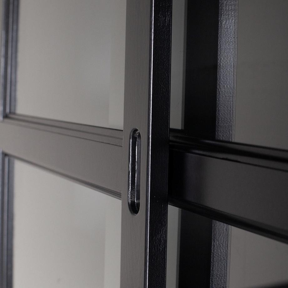 mutoni Buffetschrank Lagos Kiefer tiefschwarz 166x214  