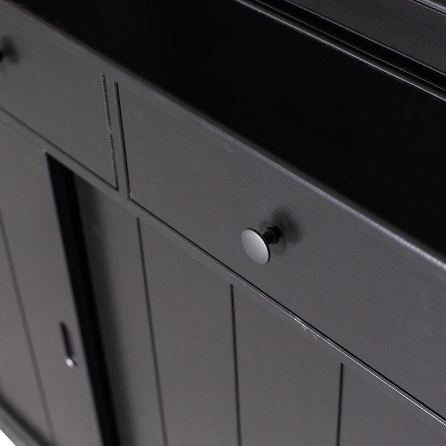 mutoni Buffetschrank Lagos Kiefer tiefschwarz 166x214  