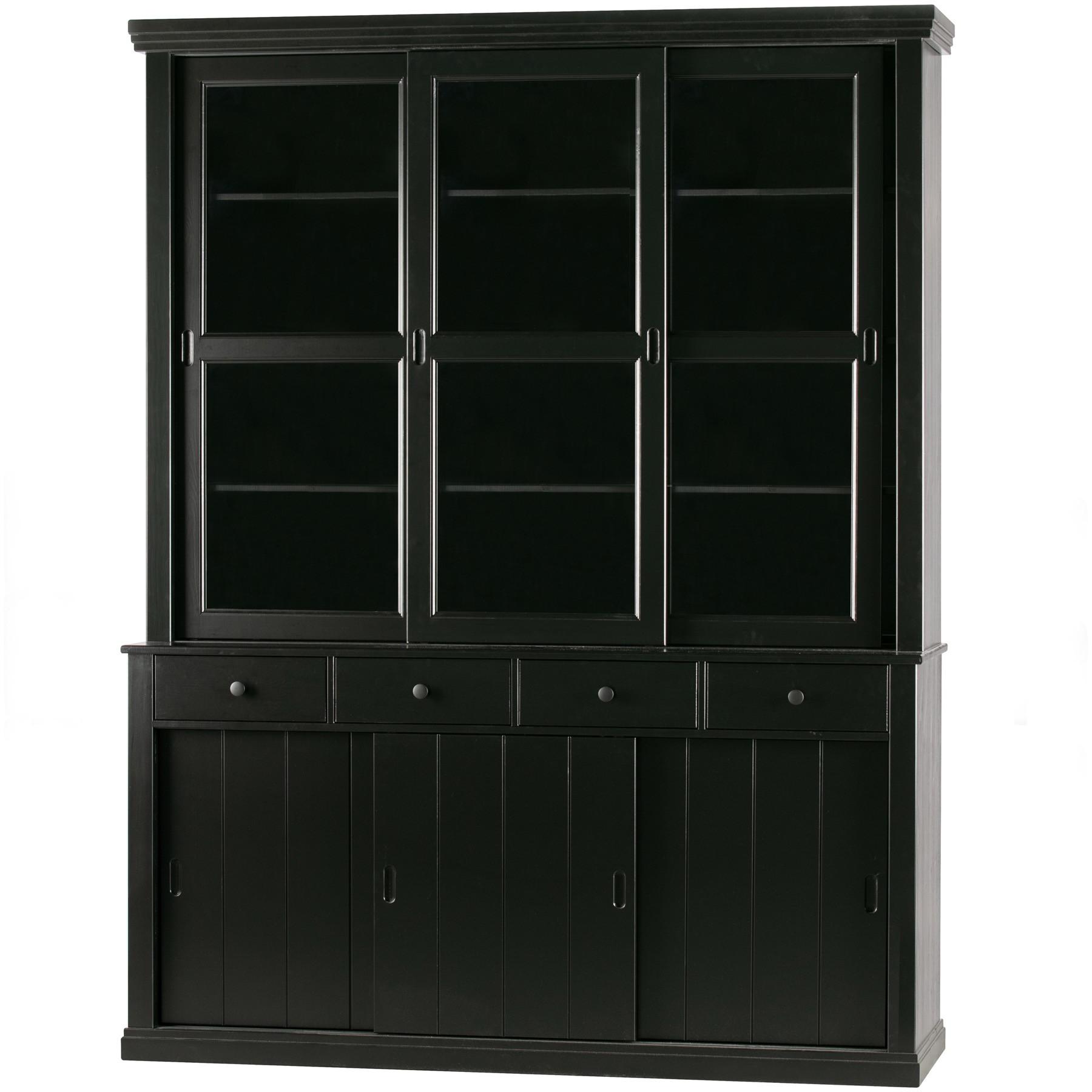 mutoni Buffetschrank Lagos Kiefer deep black 166x214  