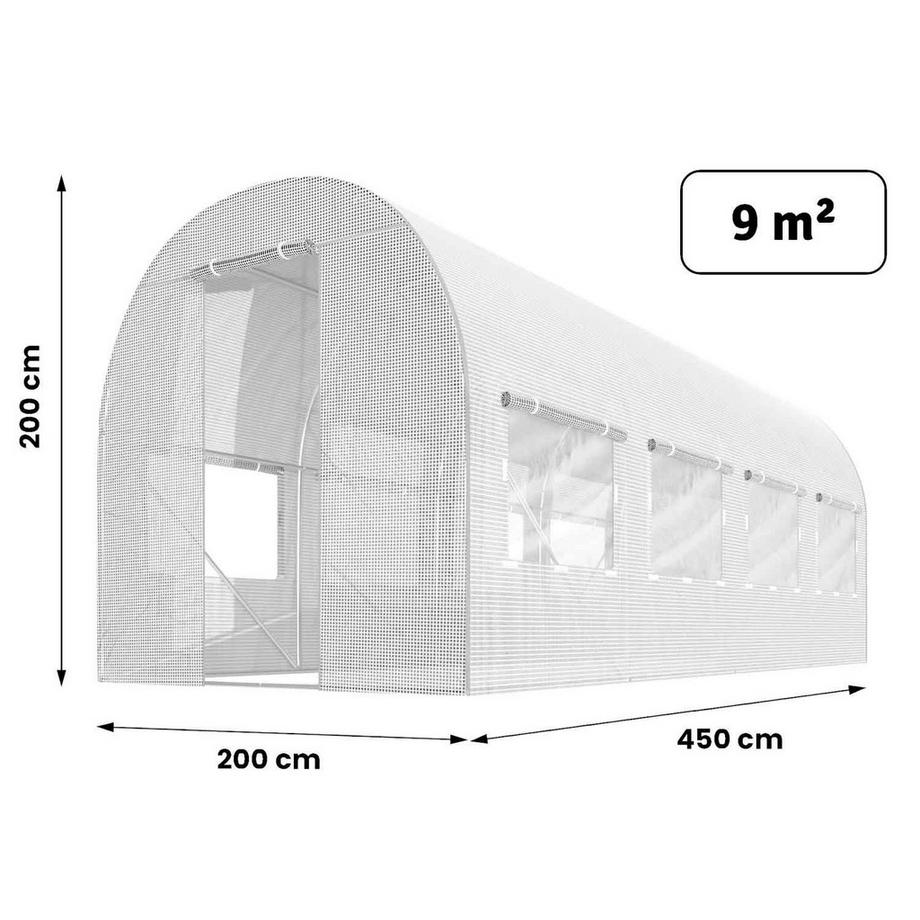 B2X Folie für Gartentunnel 2x4,5m (9m2) Plonos  