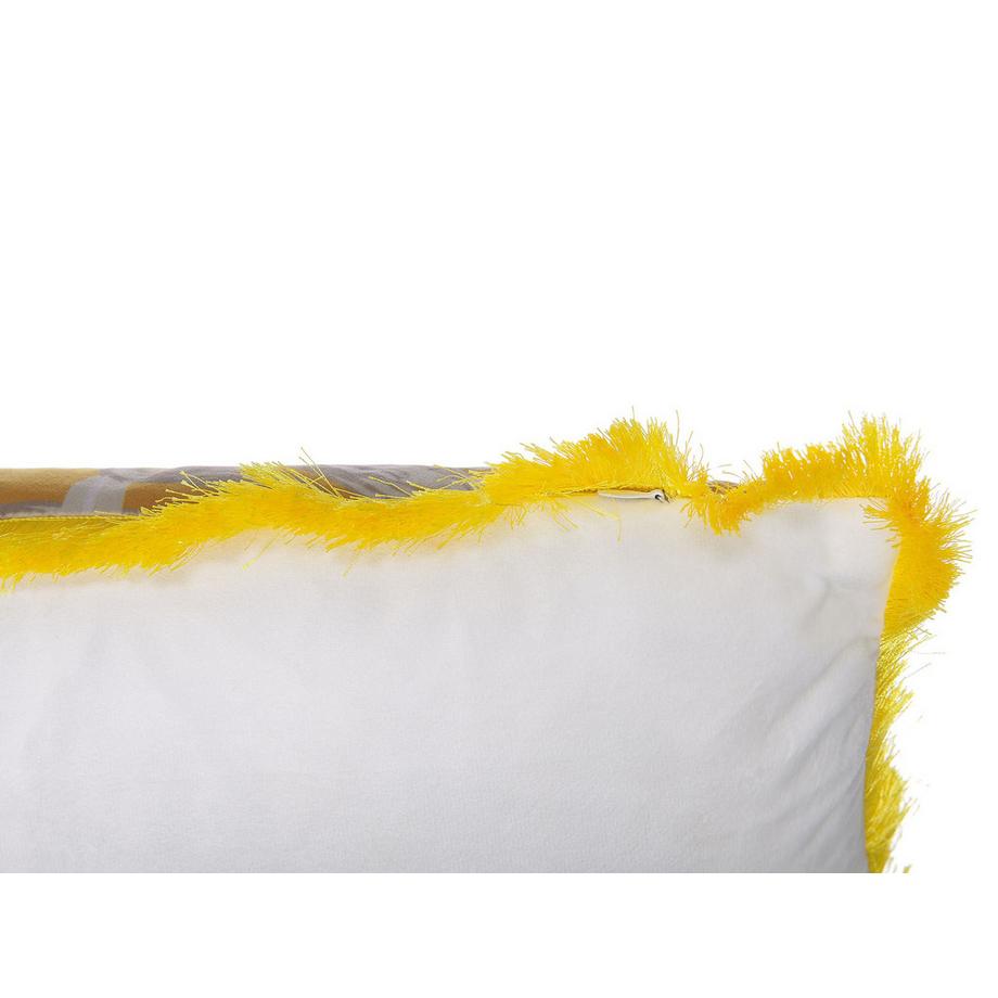 Beliani Dekokissen 2er Set aus Samtstoff Modern MANJU  