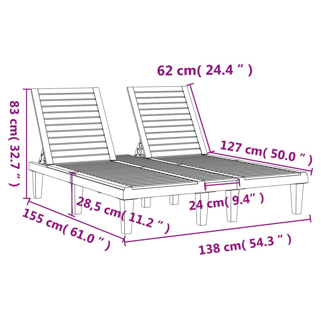 VidaXL Chaise longue polypropylène  