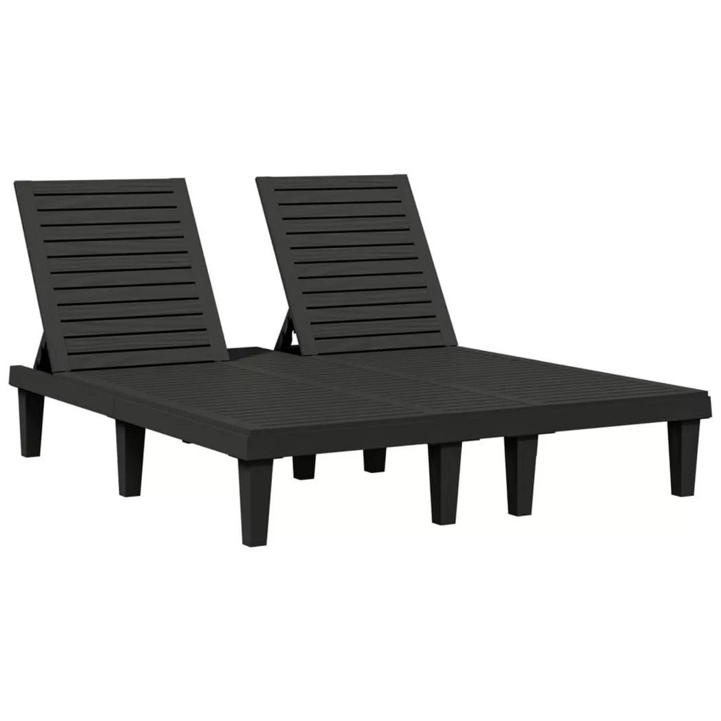 VidaXL - Sonnenliege polypropylen, One Size, Schwarz