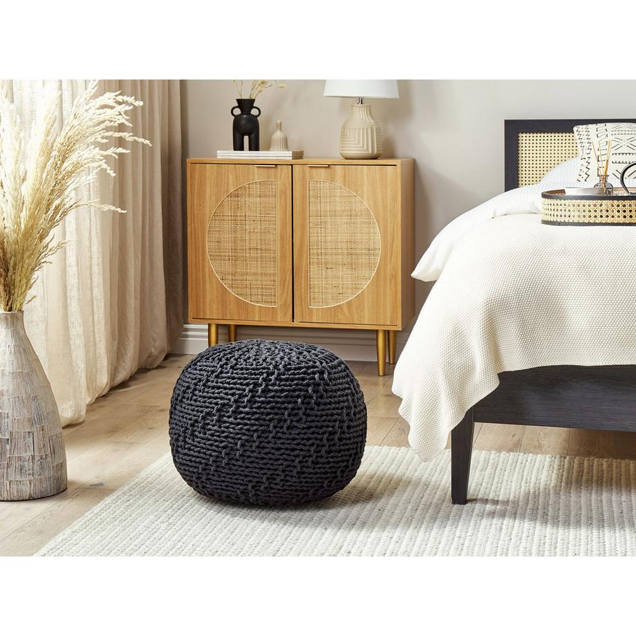 Beliani Pouf en Coton Glamour PRIENE  