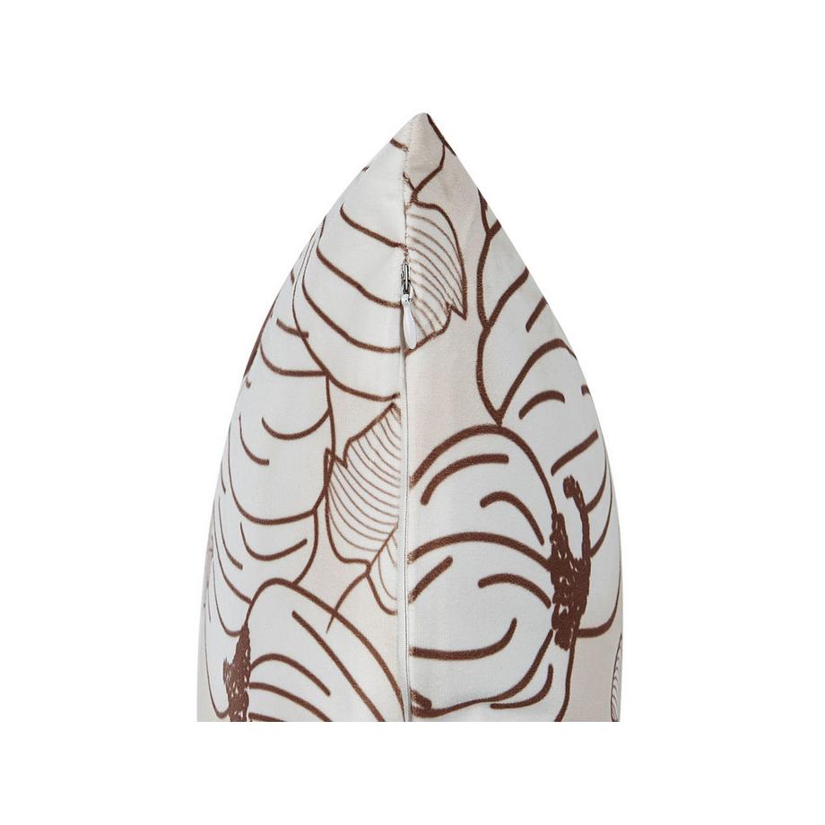 Beliani Dekokissen 2er Set aus Samtstoff Modern GOURD  