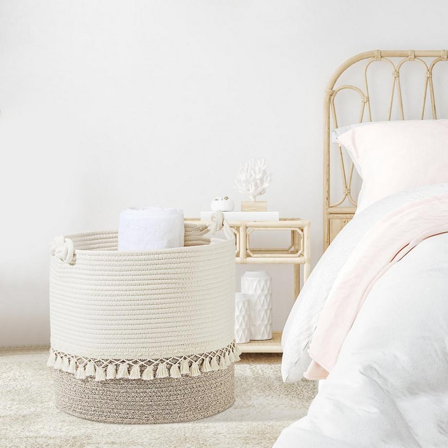 Alopini Panier à linge en coton Tissé  