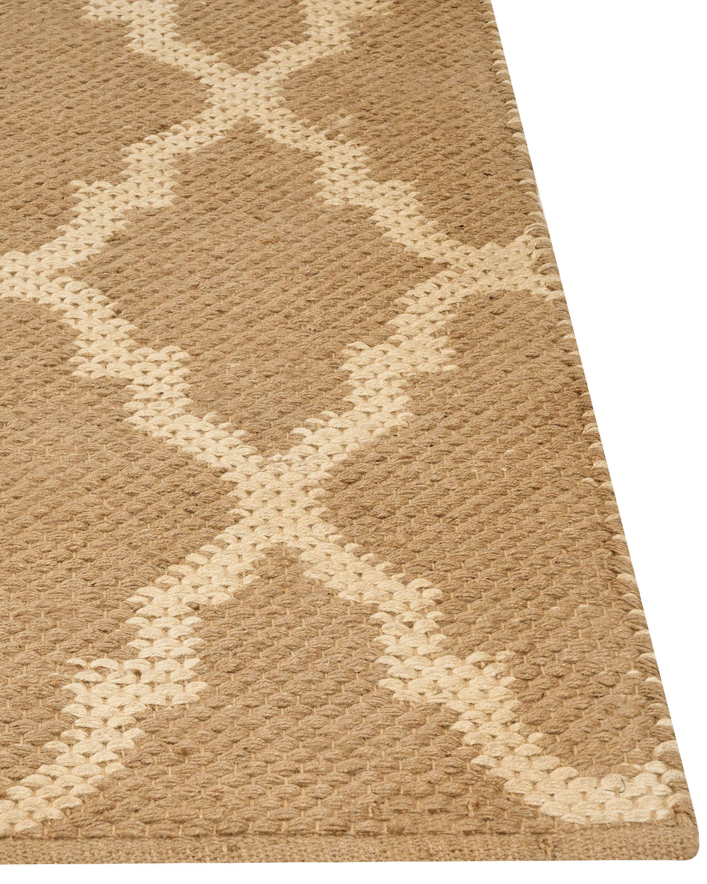 Beliani Teppich aus Jute Boho MERMER  