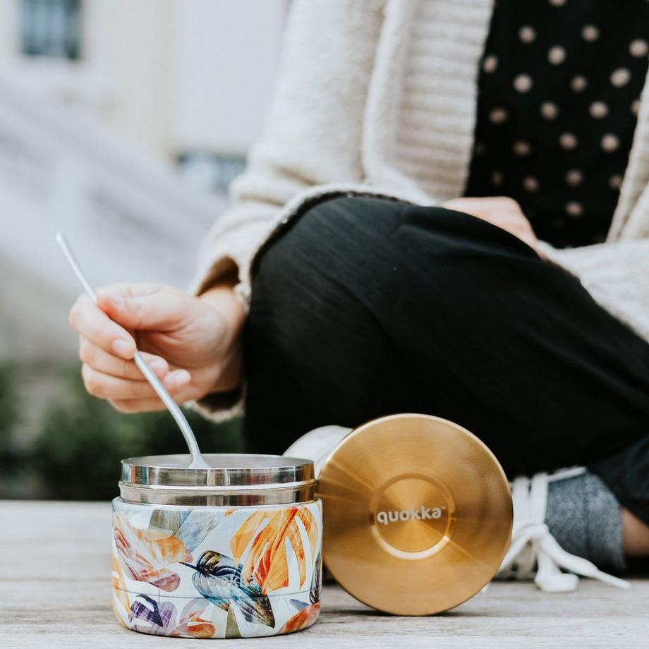 Quokka Contenitore Alimentare 360ml Modello Whim con Motivo Autunno Floreale  