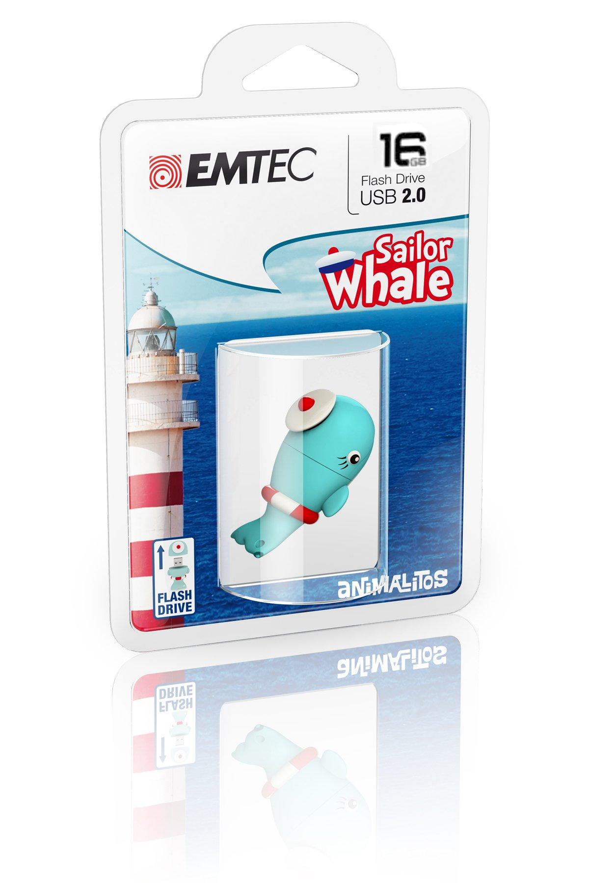 EMTEC  Emtec Sailor Whale USB-Stick 16 GB USB Typ-A 2.0 Blau 