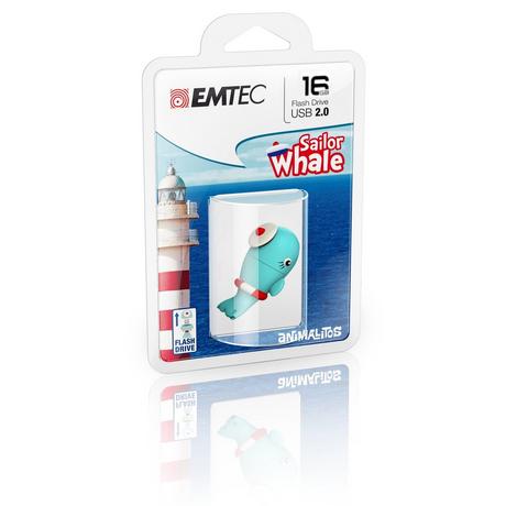 EMTEC  Emtec Sailor Whale USB-Stick 16 GB USB Typ-A 2.0 Blau 