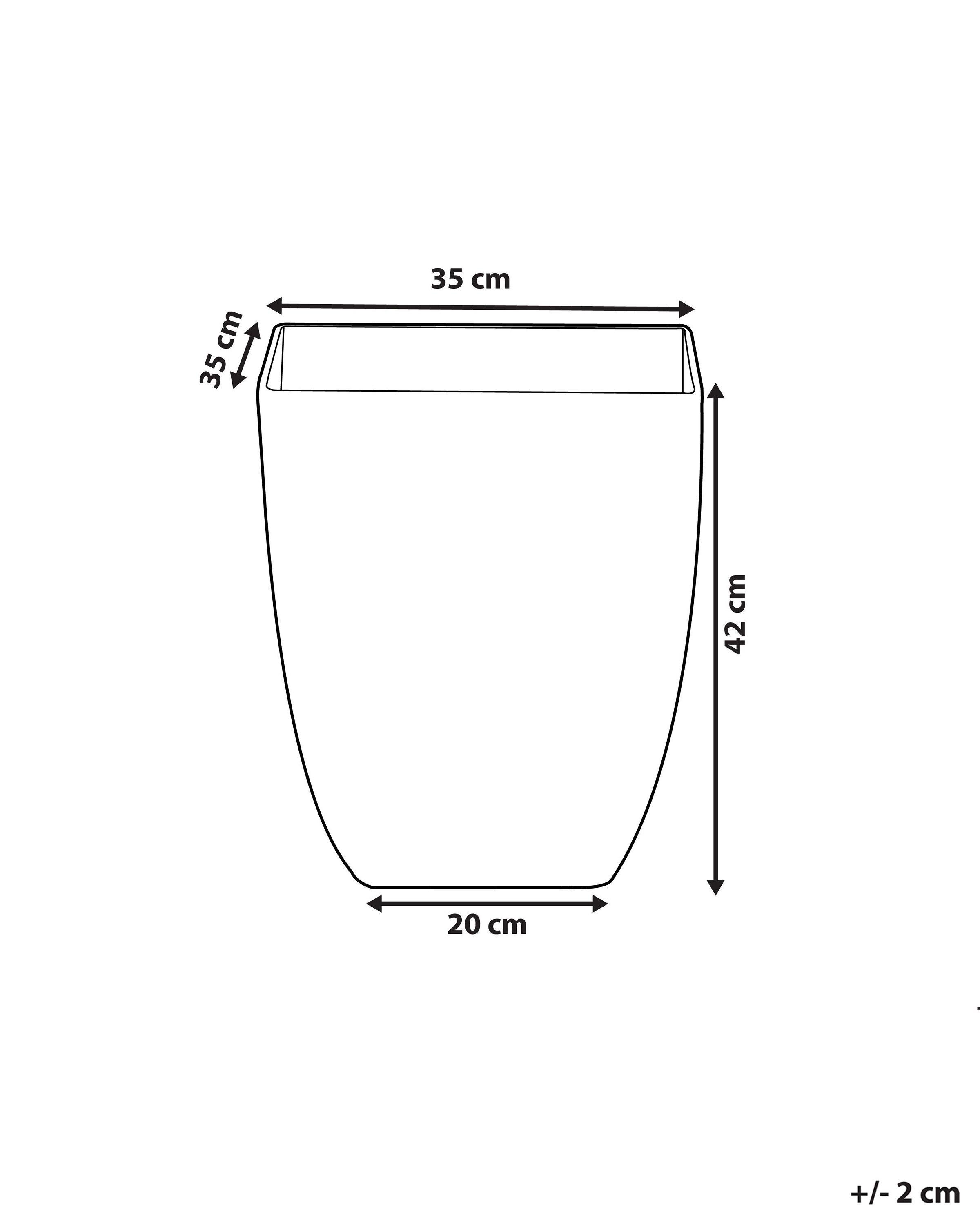 Beliani Vaso per piante en Polvere di Pietre Moderno MIRO  