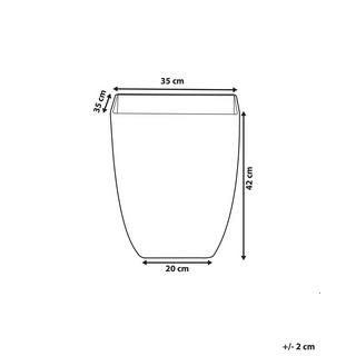 Beliani Vaso per piante en Polvere di Pietre Moderno MIRO  