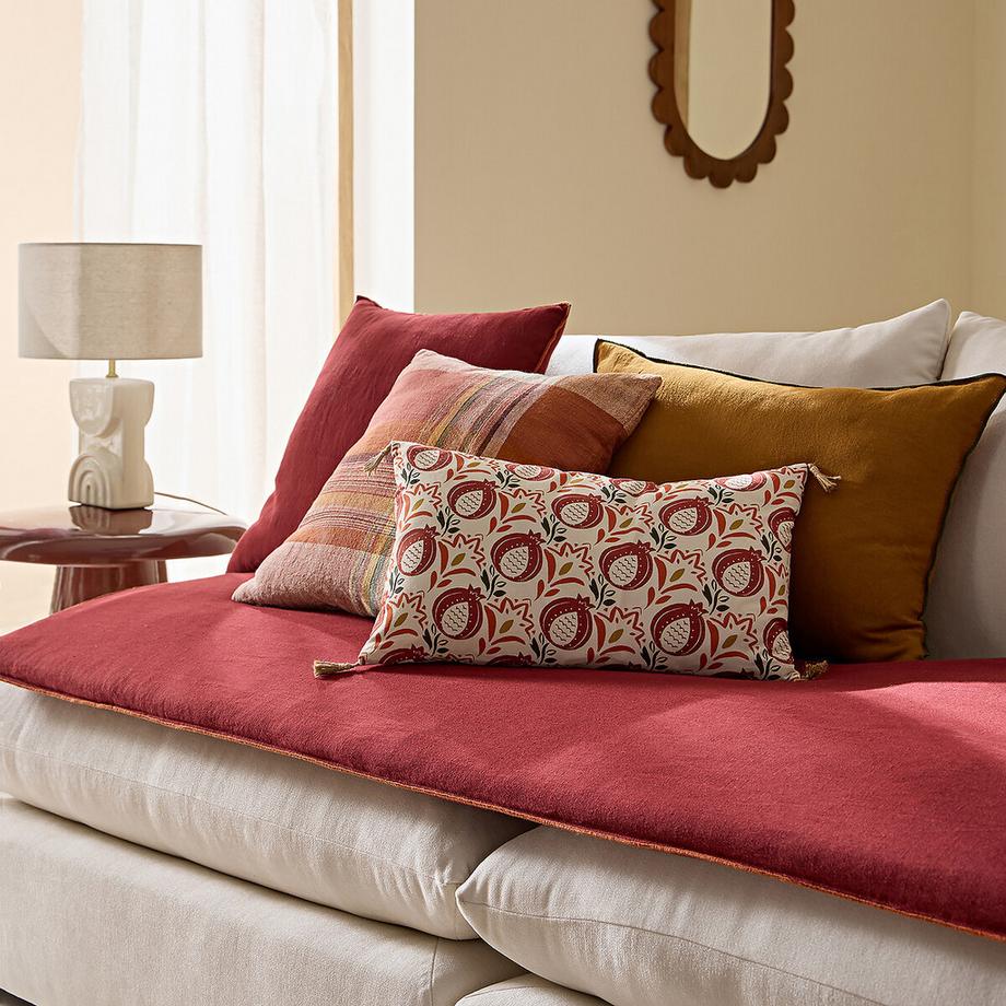 La Redoute Intérieurs Housse de coussin unie lin/coton  