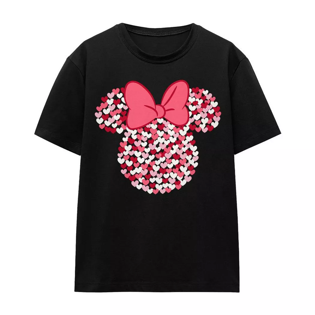 Disney - TShirt Valentinstag, für Damen, Schwarz, Größe XL