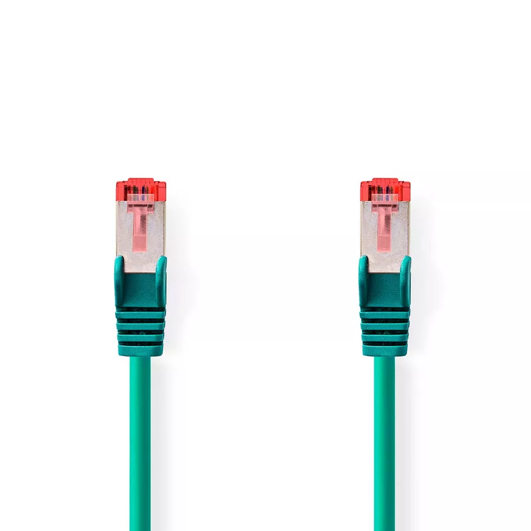 Nedis – Cat6 -Netzwerkkabel | RJ45 männlich S/ftp 2,00 m Runde Lszh Grün Etikett, One Size