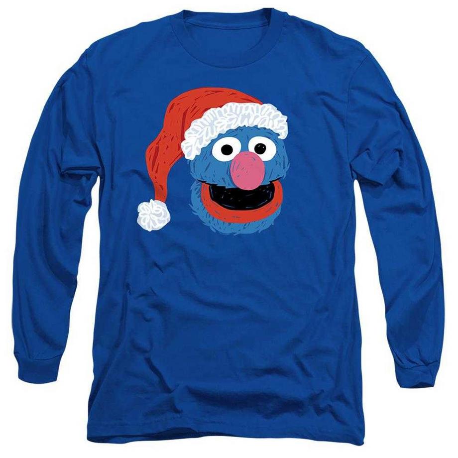 T-ShirtManches Longues Noël Motif Grover Motiftyle Griffonnage