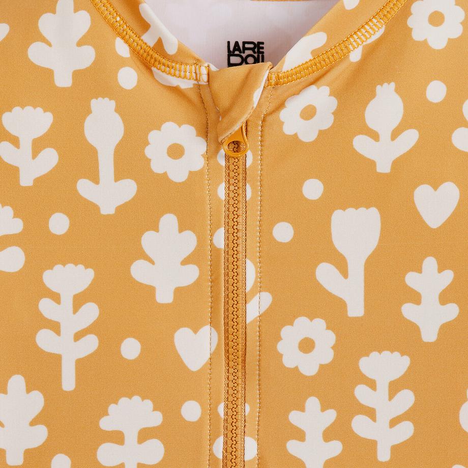 La Redoute Collections  Langärmeliger Badeanzug mit Blumenmuster 