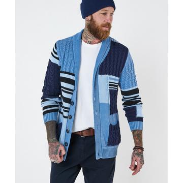 Gewaschener Zopfstrick-Cardigan