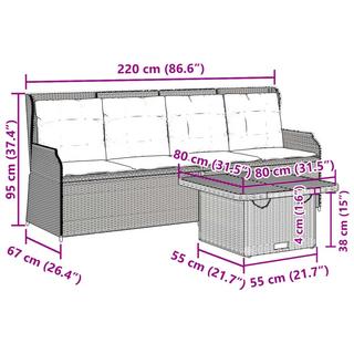 VidaXL set salotti da giardino Polirattan  