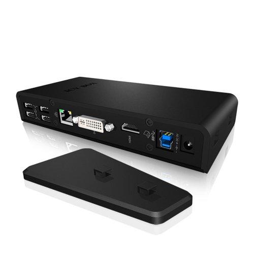 ICY Box  ICY BOX IB-DK2241AC Kabelgebunden USB 3.2 Gen 1 (3.1 Gen 1) Type-A Schwarz 