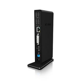 ICY Box  ICY BOX IB-DK2241AC Kabelgebunden USB 3.2 Gen 1 (3.1 Gen 1) Type-A Schwarz 