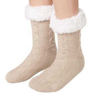 Tectake  Chaussettes douillettes avec motif beige 