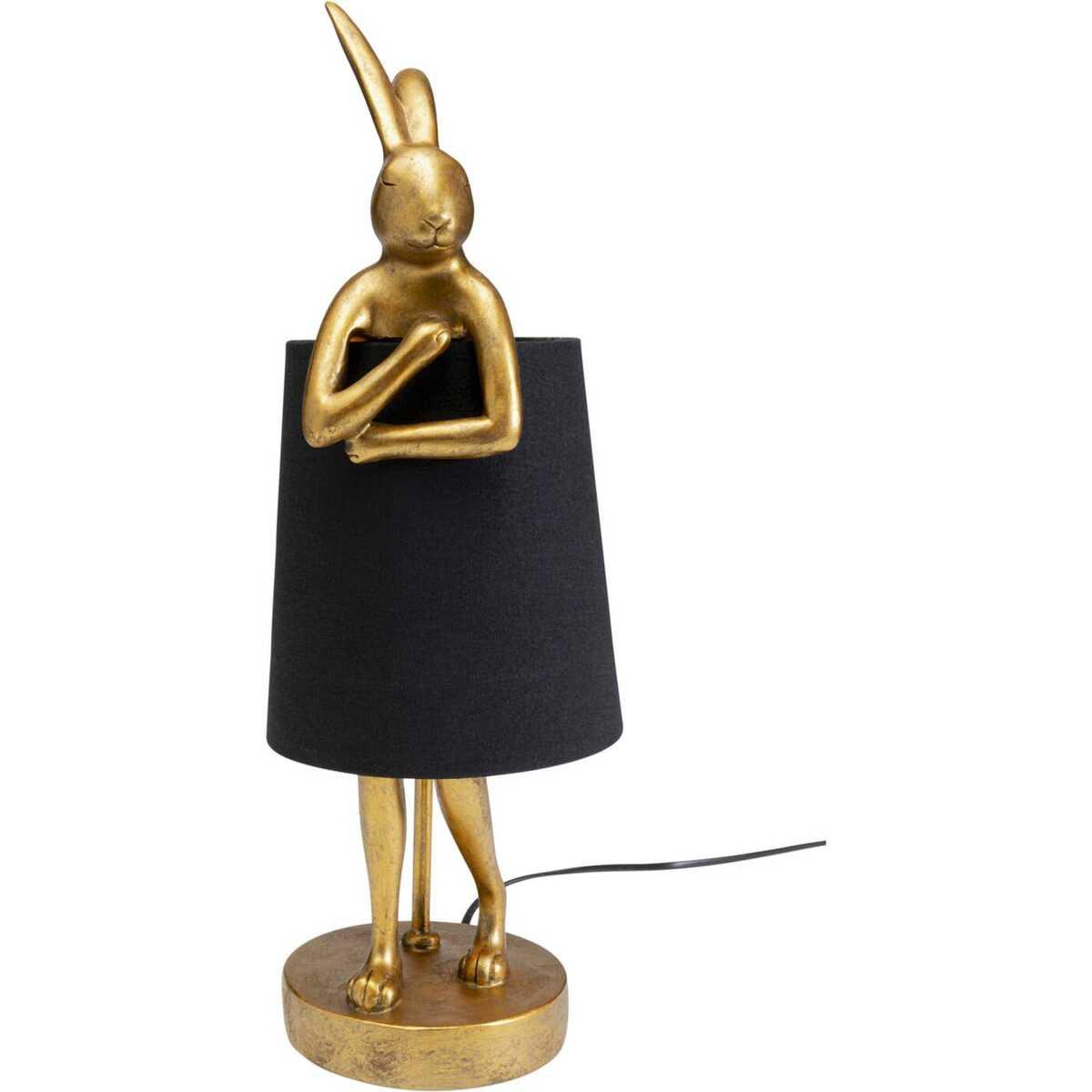 KARE Design Lampe de table Animal Rabbit or noir 50  