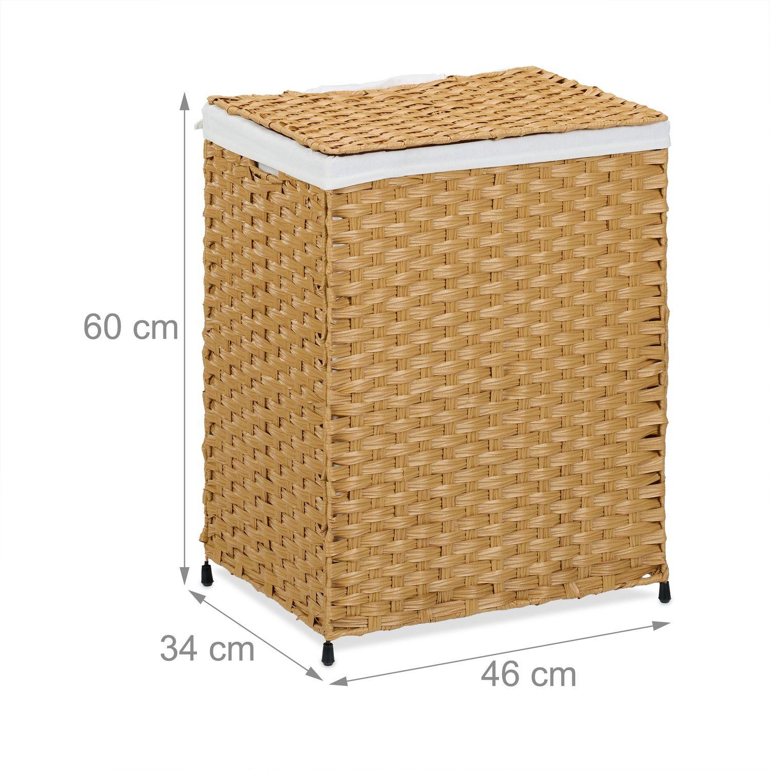 Northix Wäschekorb in Rattanoptik 90 l  