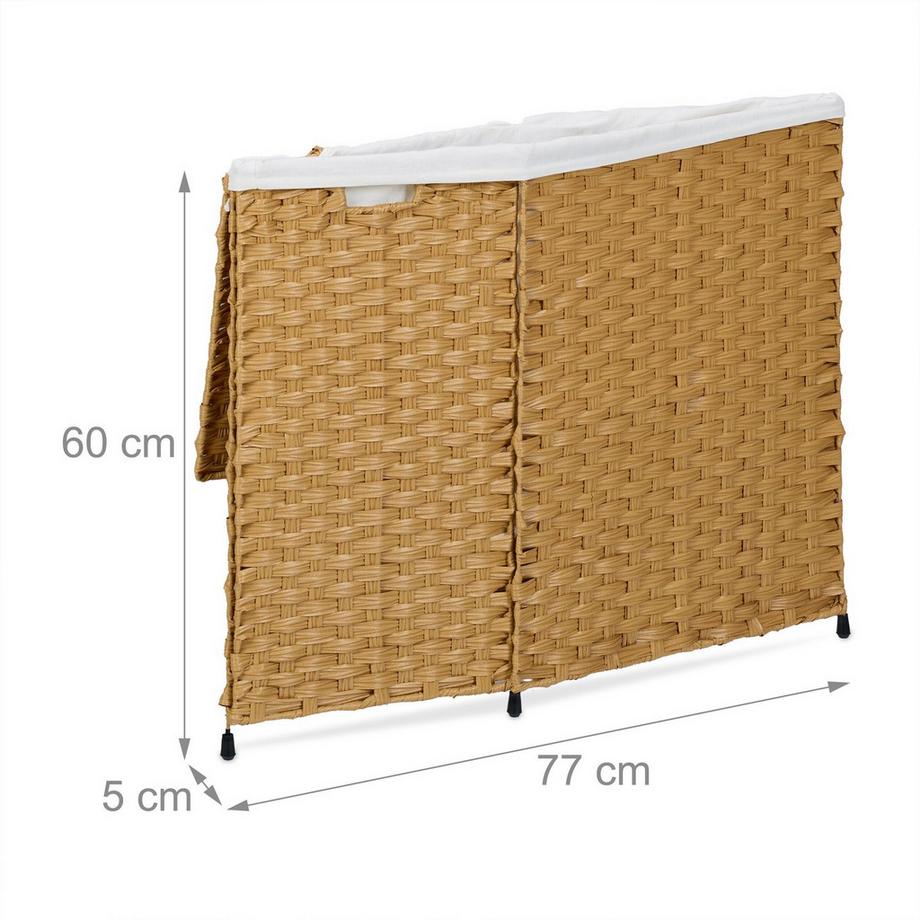 Northix Wäschekorb in Rattanoptik 90 l  