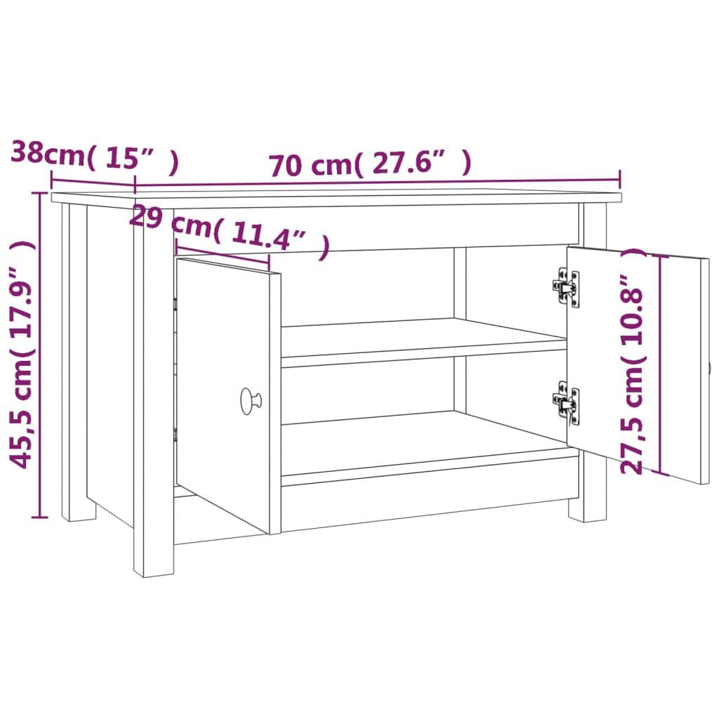 VidaXL Armoire à chaussures bois  