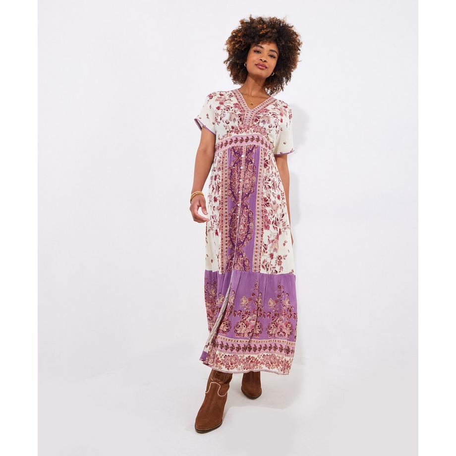 Joe Browns Abito Lungo Motivo Floreale Bordo  