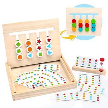 Holzpuzzle Sortierbox Lernspielzeug Brettspiele