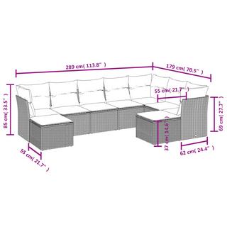 VidaXL Garten sofagarnitur poly-rattan  