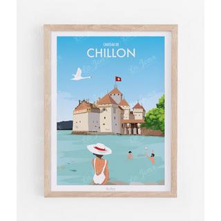 La-Jonx Château Chillon - Poster  