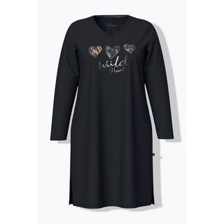 Ulla Popken Leomotiv Scollo a V Maniche Lunghe Bigshirt  