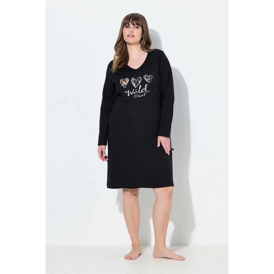 Ulla Popken Leomotiv Col V Manches Longues Grand T-shirt  