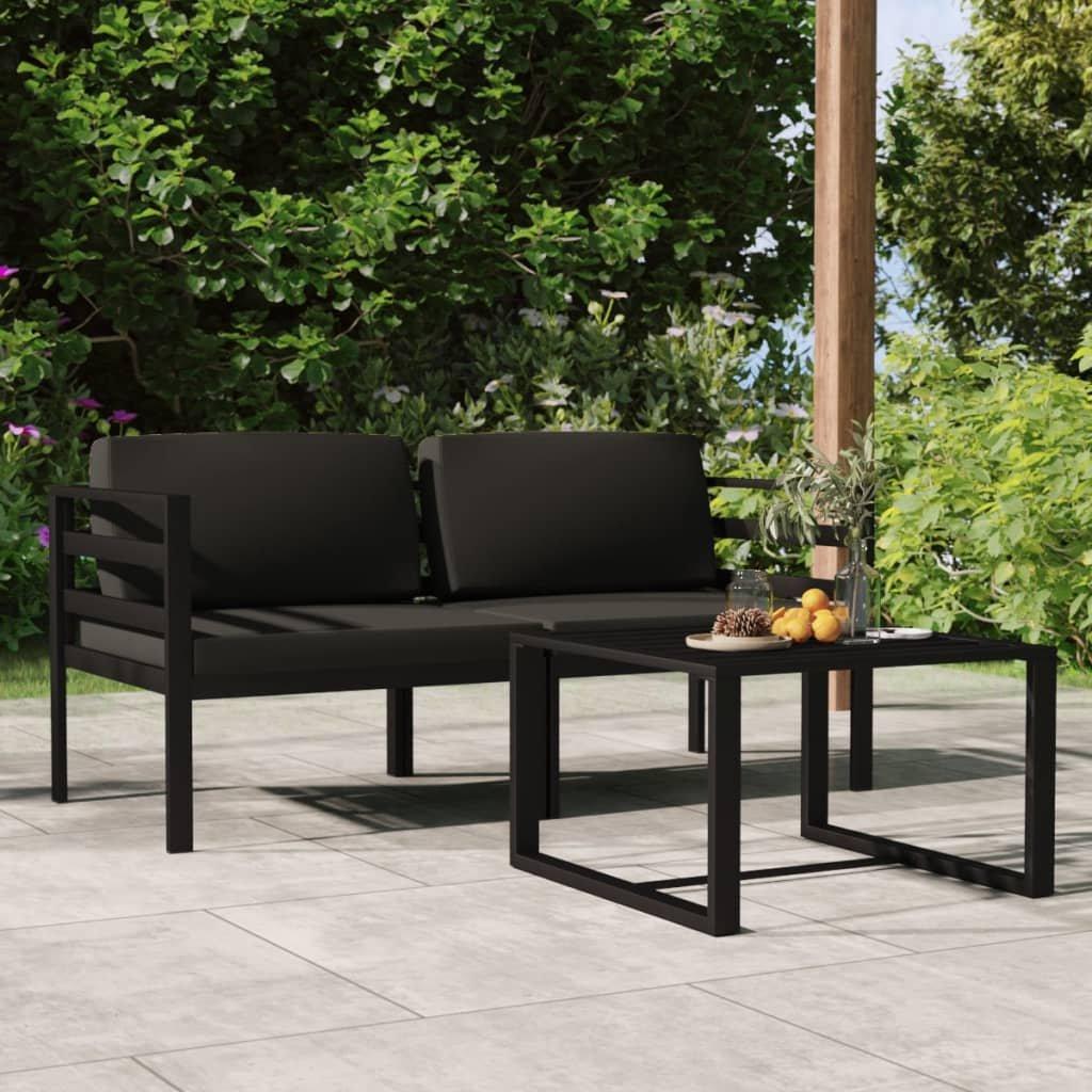 VidaXL Garten-lounge-set aluminium  