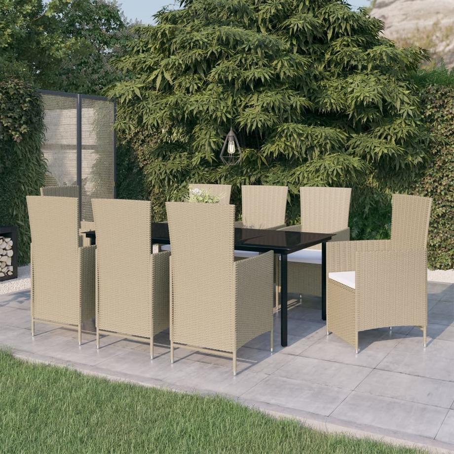 VidaXL set da pranzo da giardino Polirattan  