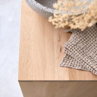 Tikamoon Waschtischunterschrank aus massiver Eiche 110 cm Kwarto  