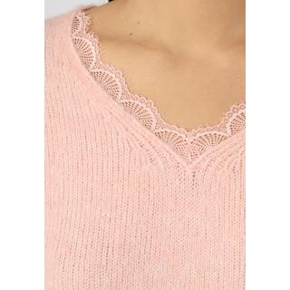 Damart  Pull mélange mohair col dentelle 