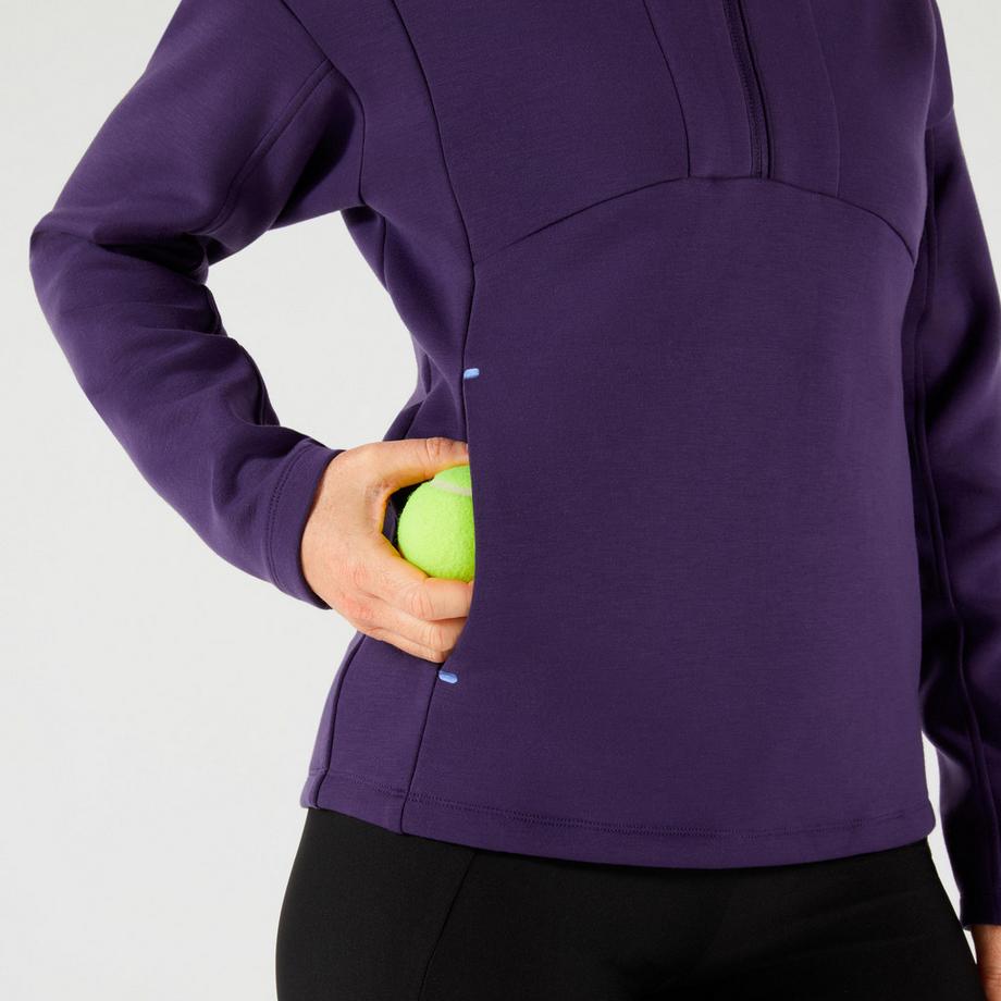 KUIKMA Sweat-shirt tennis à capuche et demi-zip  