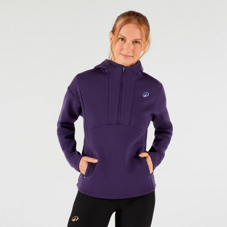 Sweat de tennis zippé à capuche, femme violet