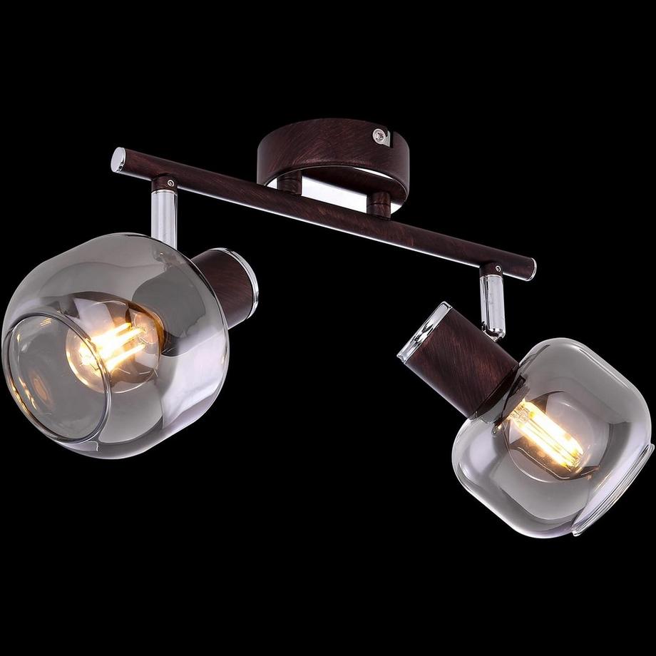 mutoni Spot en métal Pallo, couleur bronze 2xE14  