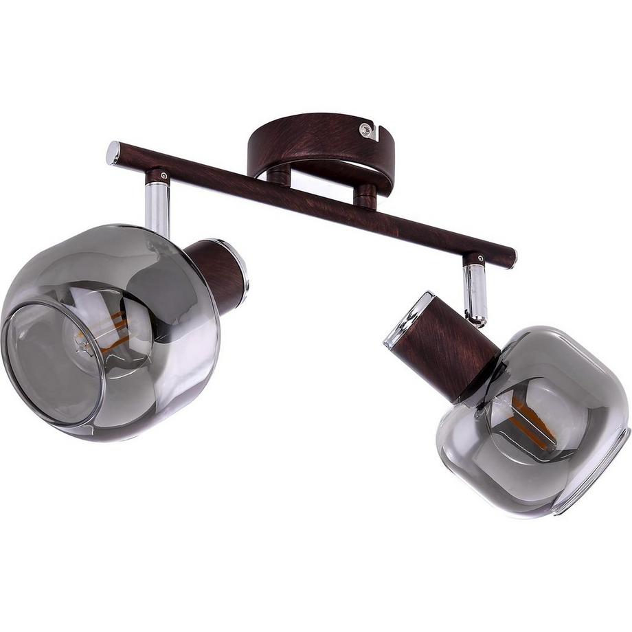 mutoni Spot en métal Pallo, couleur bronze 2xE14  