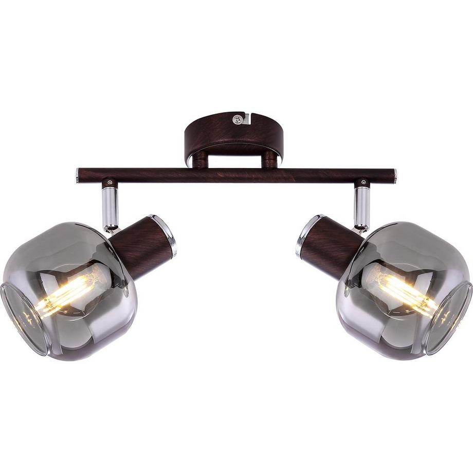 mutoni Spot en métal Pallo, couleur bronze 2xE14  