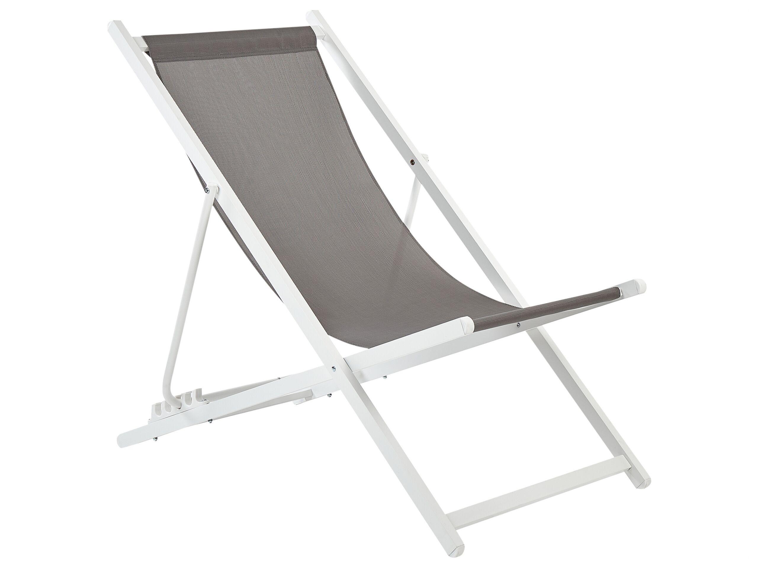 Beliani Klappbarer Liegestuhl aus Aluminium Klassisch LOCRI II  