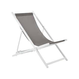 Beliani Klappbarer Liegestuhl aus Aluminium Klassisch LOCRI II  